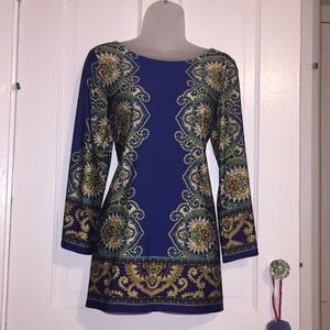 Colorfully designed eloquent blouse